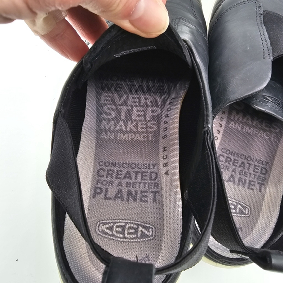 Keen Shoes Women’s 8 Lorelai II Slip On Leather Black Slingback Sz 10 - Picture 8 of 10